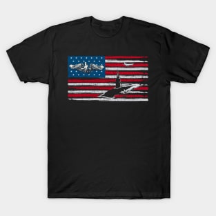 Mens US Military Submarine Veteran American Submariner - Gift for Veterans Day 4th of July or Patriotic Memorial Day T-Shirt